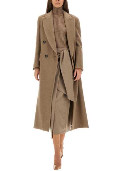 Fuste casual Max Mara Bingo Wrap Skirt BEIGE Femei (BM 19434380) 2