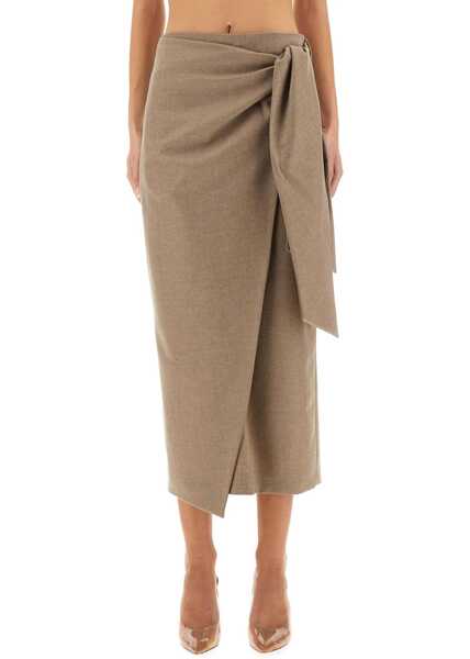 Fuste casual Max Mara Bingo Wrap Skirt BEIGE Femei (BM 19434380) 1