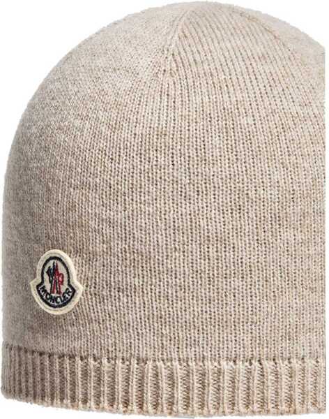 Caciuli Moncler Logo Beanie Hat BEIGE Baieti (BM 19434404) 3