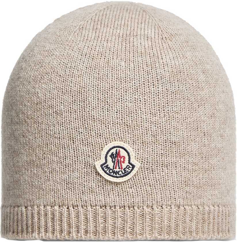 Caciuli Moncler Logo Beanie Hat BEIGE Baieti (BM 19434404) 1