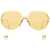 Bottega Veneta Square "Drop" Sunglasses YELLOW