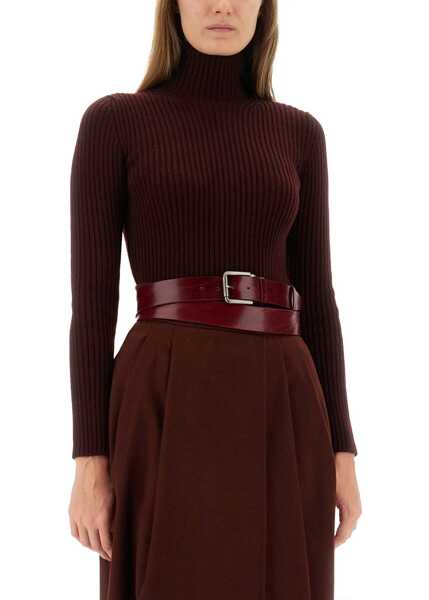 Pulovere Max Mara Ribbed Turtleneck Sweater BORDEAUX Femei (BM 19434422) 4