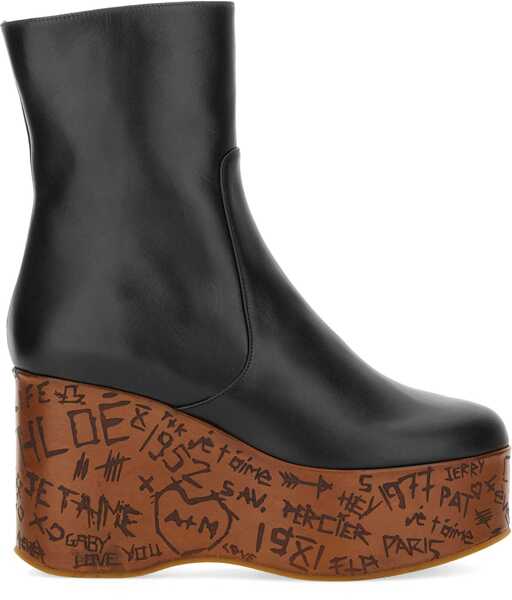 Cizme scurte Chloe Maxime Wedge Ankle Boot BLACK Femei (BM 19434470) 1