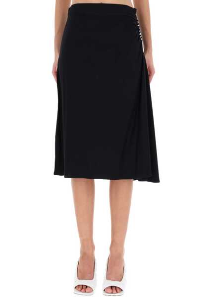 Fuste casual Dries Van Noten Draped Hevira Skirt BLACK Femei (BM 19434500) 1