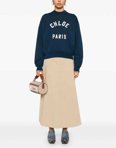 Pulovere casual Chloe Cotton Fleece Logo Pullover BLUE Femei (BM 19434503) 2