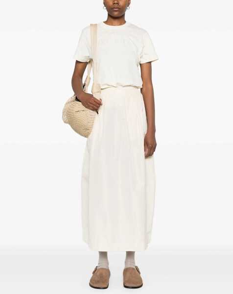 Tricouri Moncler Cotton T-Shirt With Logo BEIGE Femei (BM 19434515) 2