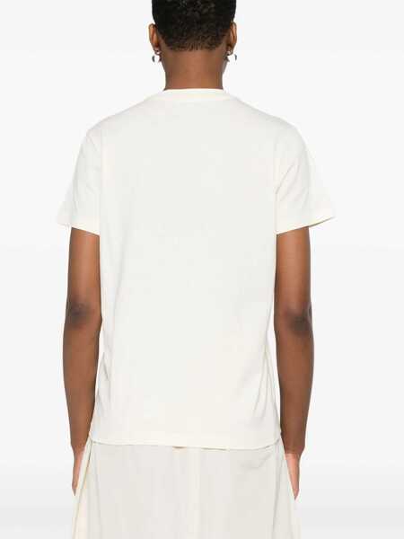 Tricouri Moncler Cotton T-Shirt With Logo BEIGE Femei (BM 19434515) 4