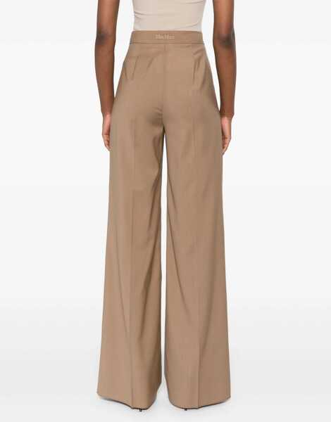 Pantaloni casual Max Mara Wide Pants Fernet BEIGE Femei (BM 19434533) 4