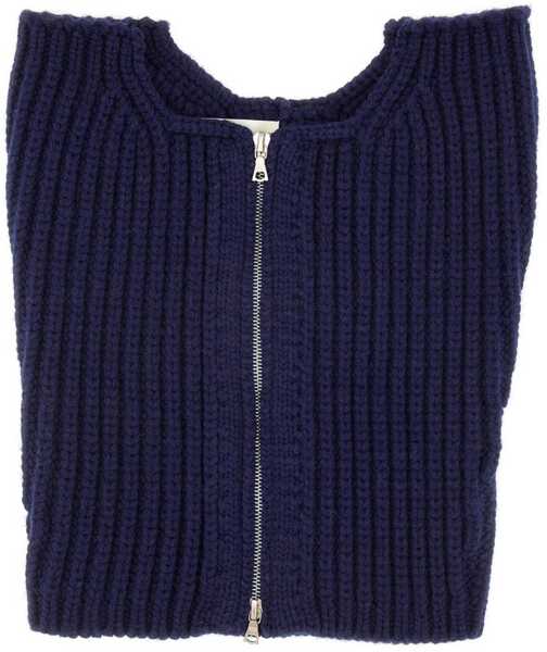 Coliere Dries Van Noten Wool Neck Warmer With Zipper BLUE Barbati (BM 19434581) 1