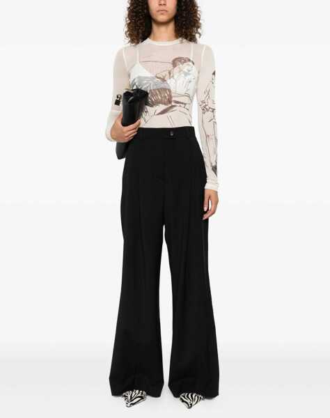 Pantaloni casual SPORTMAX Pants Sail BLACK Femei (BM 19434593) 2