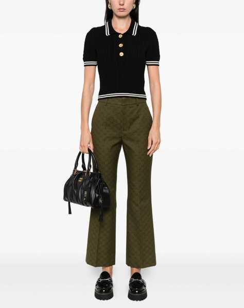 Pantaloni casual Gucci Fabric Pants Gg BROWN Femei (BM 19434644) 2