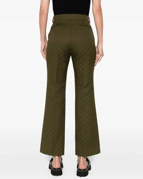 Pantaloni casual Gucci Fabric Pants Gg BROWN Femei (BM 19434644) 4