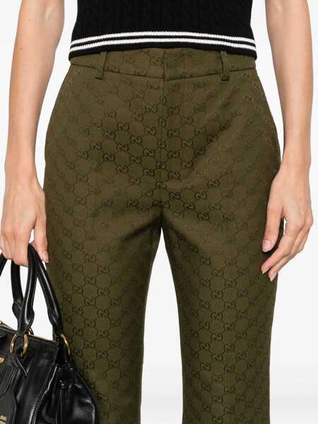 Pantaloni casual Gucci Fabric Pants Gg BROWN Femei (BM 19434644) 5