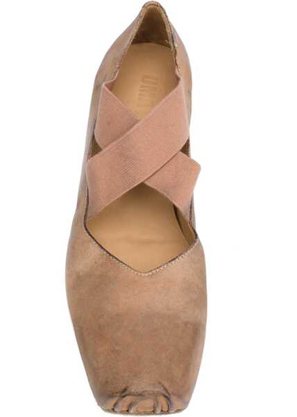 Balerini UMA WANG Leather Ballerina PINK Femei (BM 19434665) 4