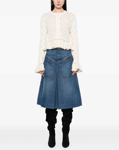 Fuste casual Chloe Denim Knee-Length Skirt DENIM Femei (BM 19434674) 2