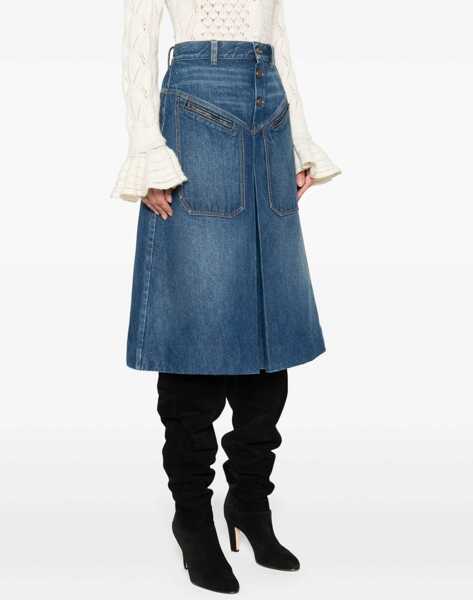 Fuste casual Chloe Denim Knee-Length Skirt DENIM Femei (BM 19434674) 3