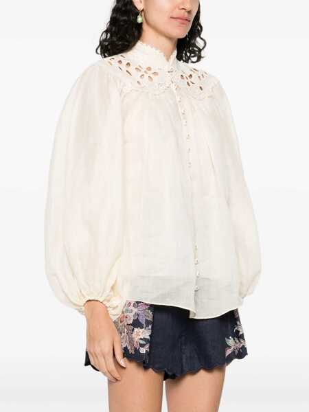 Bluze ZIMMERMANN Embroidered Blouse Coco IVORY Femei (BM 19434686) 3