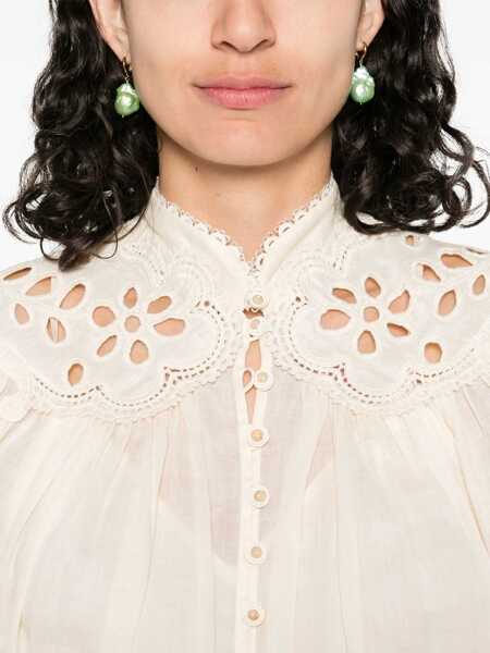 Bluze ZIMMERMANN Embroidered Blouse Coco IVORY Femei (BM 19434686) 5