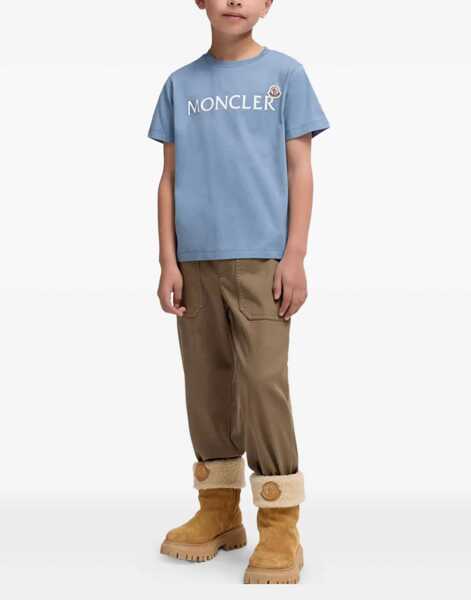 Tricouri Moncler T-Shirt With Logo AZURE Baieti (BM 19434713) 2