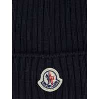 Caciuli pentru Baieti - Caciuli Moncler Logo Beanie Hat BLUE Baieti (BM 19434752) - B-mall.ro