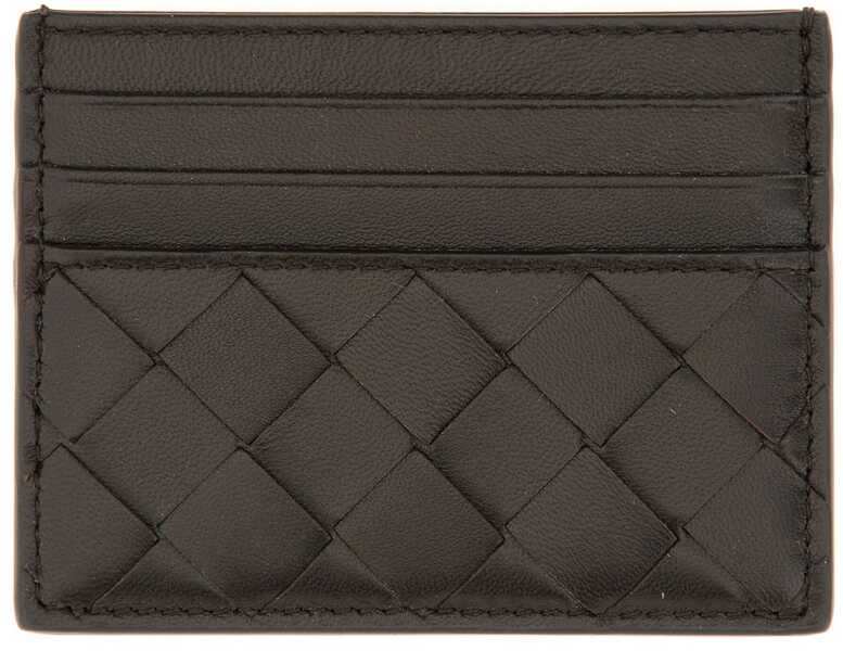 Portofele Bottega Veneta Woven Credit Card Holder BROWN Femei (BM 19434767) 2