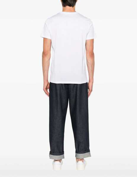 Tricouri Moncler T-Shirt With Logo WHITE Barbati (BM 19434773) 3