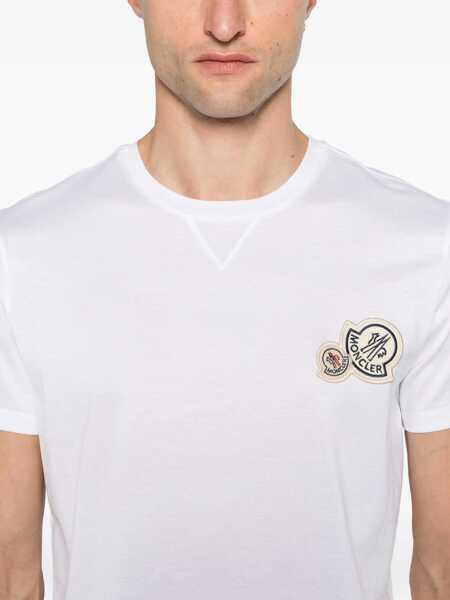 Tricouri Moncler T-Shirt With Logo WHITE Barbati (BM 19434773) 4