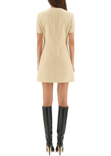 Rochii casual Gucci Textured Wool Tweed Dress BEIGE Femei (BM 19434830) 3