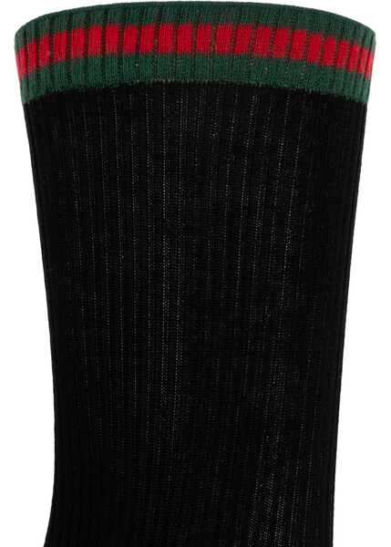 Sosete Gucci Web Ribbon Socks BLACK Barbati (BM 19434836) 2