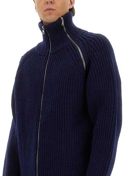 Pulovere Dries Van Noten Zippered Wool Sweater BLUE Barbati (BM 19434845) 4