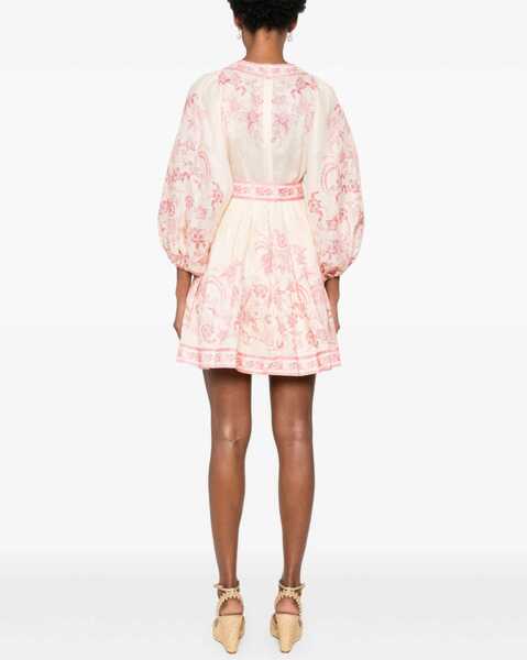 Rochii casual ZIMMERMANN Lucky Low-Cut Mini Dress PINK Femei (BM 19434890) 4