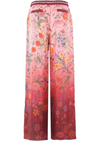 Pantaloni casual Gucci Printed Silk Pants PINK Femei (BM 19434896) 2