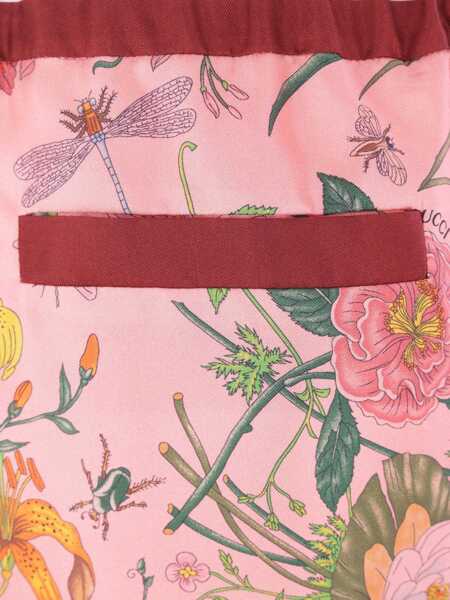Pantaloni casual Gucci Printed Silk Pants PINK Femei (BM 19434896) 4