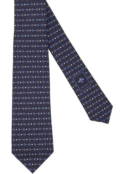 Cravate Gucci Silk Jacquard Tie With Clamps BLUE Barbati (BM 19434920) 2