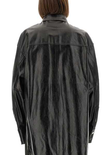 Bluze SPORTMAX Leather Borel Shirt BLACK Femei (BM 19434929) 3