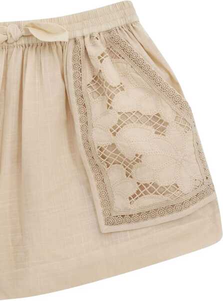 Pantaloni scurti ZIMMERMANN Bermuda BEIGE Fete (BM 19434935) 3