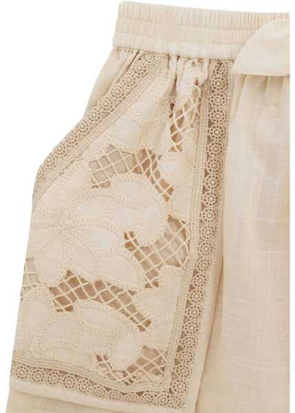 Pantaloni scurti ZIMMERMANN Bermuda BEIGE Fete (BM 19434935) 4