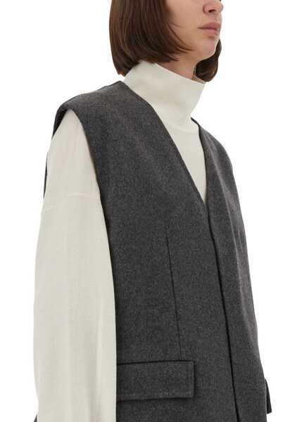 Veste casual Bottega Veneta Double Face Wool Vest GREY Femei (BM 19434947) 4