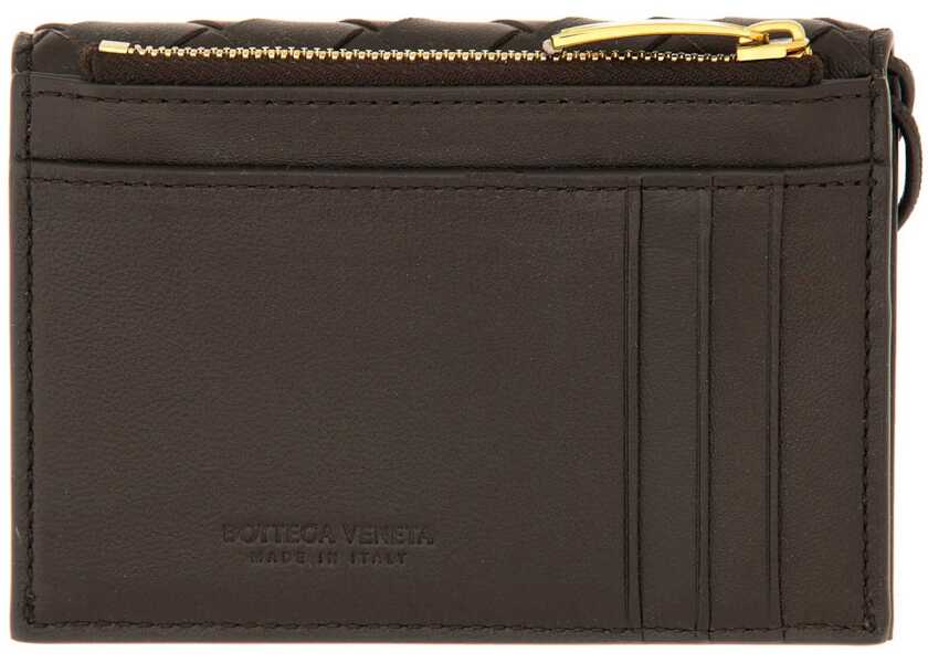 Portofele Bottega Veneta Lets Go Card Holder With Zipper BROWN Femei (BM 19434950) 3