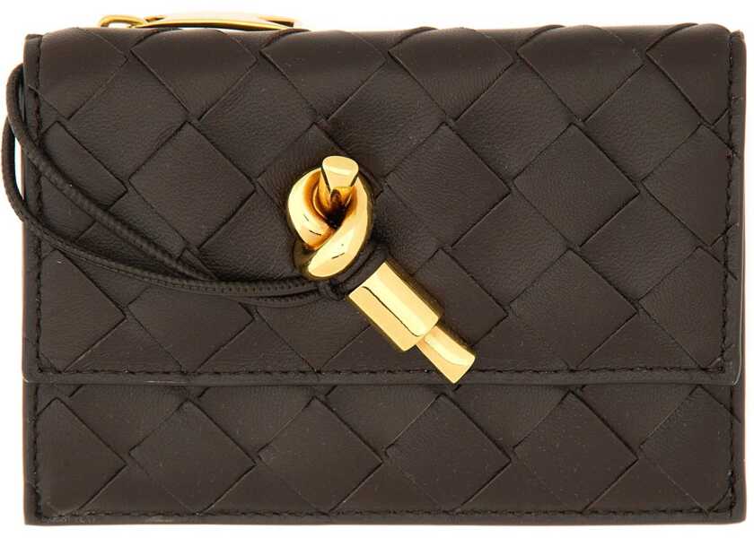 Portofele Bottega Veneta Lets Go Card Holder With Zipper BROWN Femei (BM 19434950) 1