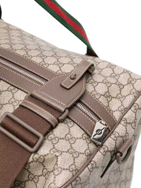 Genti de voiaj Gucci Duffel Bag With Web Detail Medium BEIGE Barbati (BM 19435037) 3