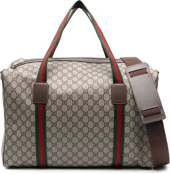 Genti de voiaj Gucci Duffel Bag With Web Detail Medium BEIGE Barbati (BM 19435037) 1