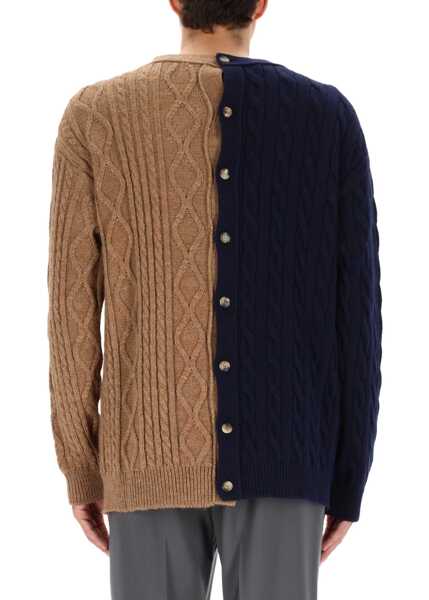 Pulovere casual Moschino Bicolor Caridigan BROWN Barbati (BM 19435091) 3