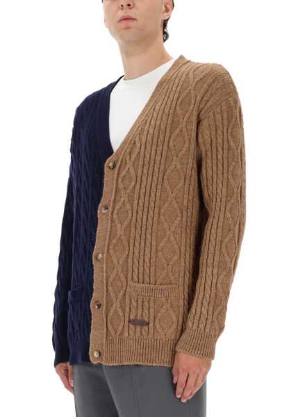 Pulovere casual Moschino Bicolor Caridigan BROWN Barbati (BM 19435091) 4