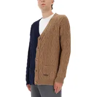 Pulovere casual pentru Barbati - Pulovere casual Moschino Bicolor Caridigan BROWN Barbati (BM 19435091) - B-mall.ro