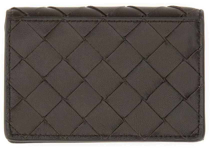 Portofele Bottega Veneta Woven Business Card Holder BROWN Femei (BM 19435100) 2