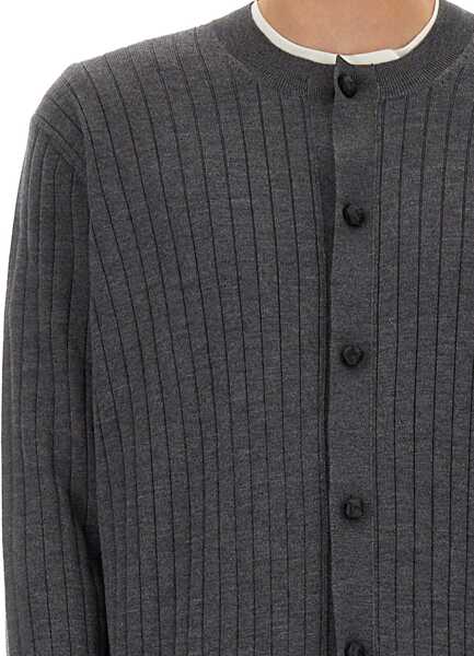 Cardigane Bottega Veneta Ribbed Wool Cardigan GREY Barbati (BM 19435133) 4