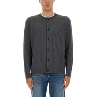 Cardigane Ribbed Wool Cardigan Barbati
