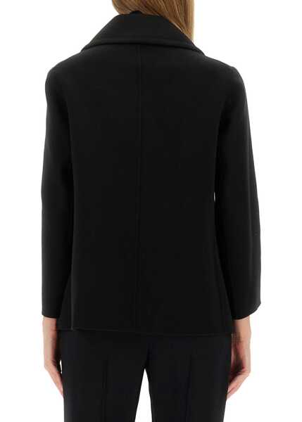 Paltoane Max Mara Double-Breasted Coat Elise BLACK Femei (BM 19435136) 3