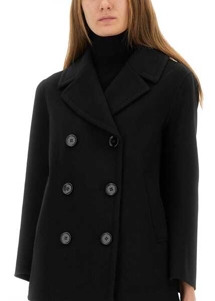 Paltoane Max Mara Double-Breasted Coat Elise BLACK Femei (BM 19435136) 4